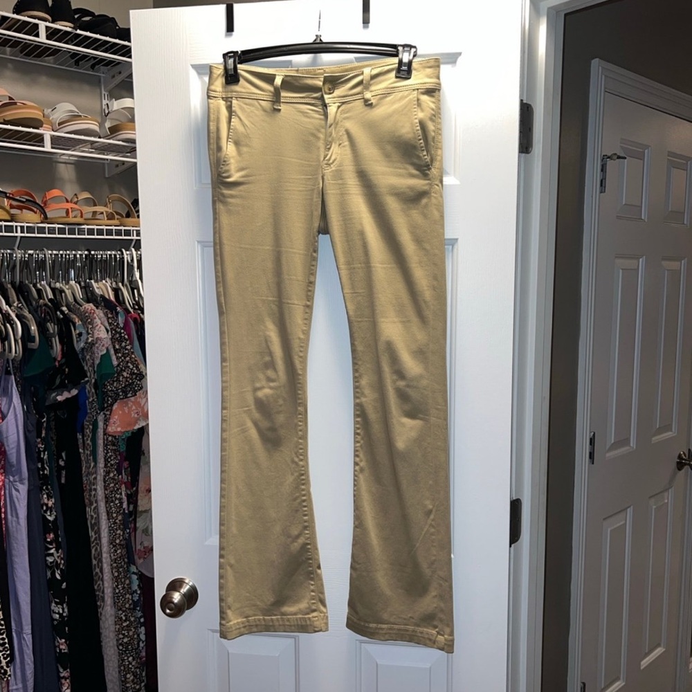 American Eagle Khaki Kick Boot Pants